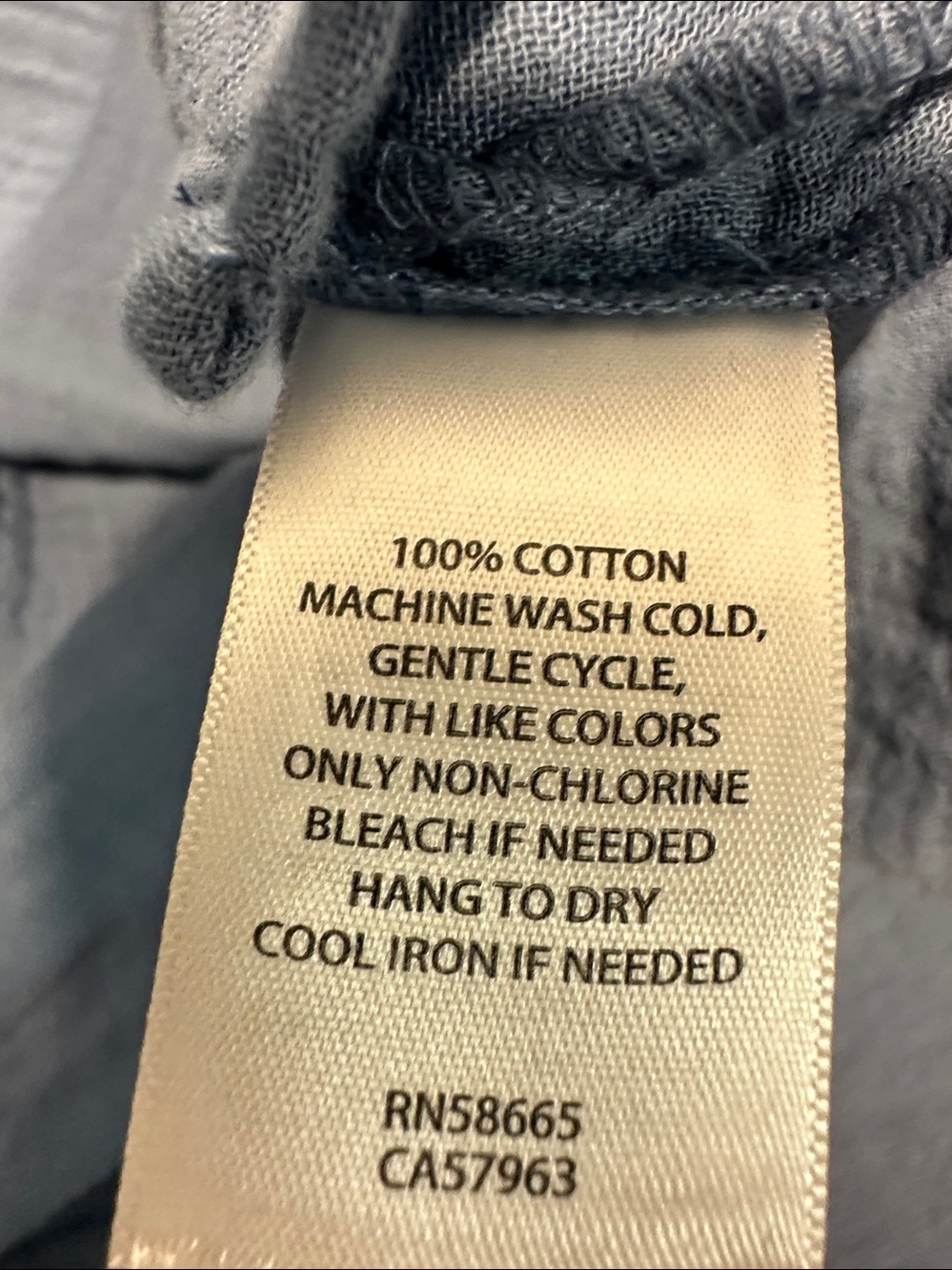 Caslon Blue 100% Gauze Cotton Top - Picture 9 of 9